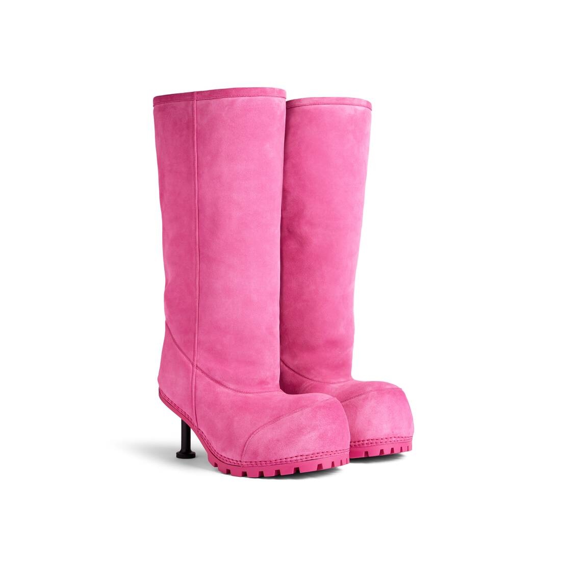 Women's Alaska Fur 90mm High Boot in Dark Pink - 2