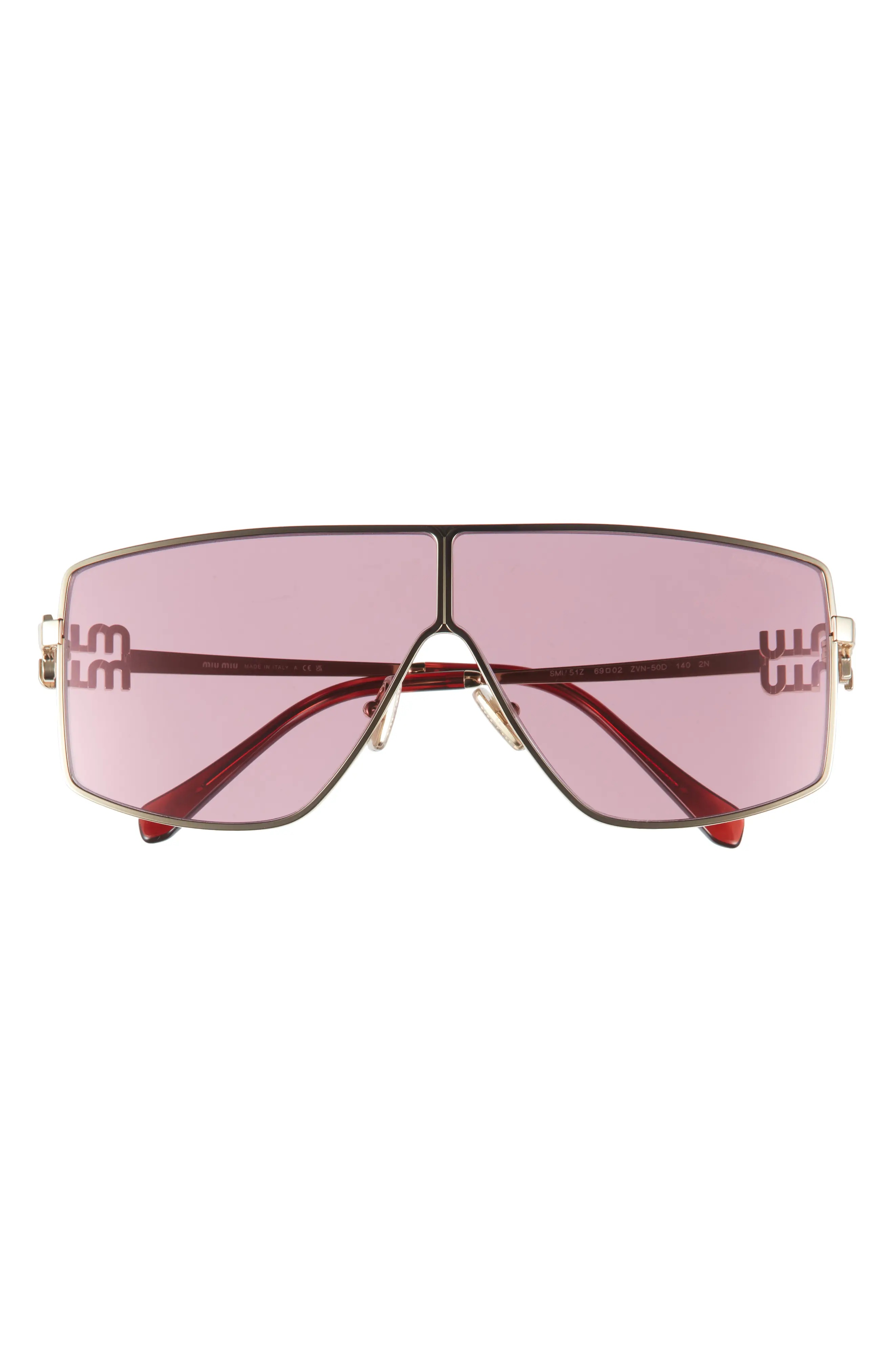 69mm Oversize Shield Sunglasses - 1