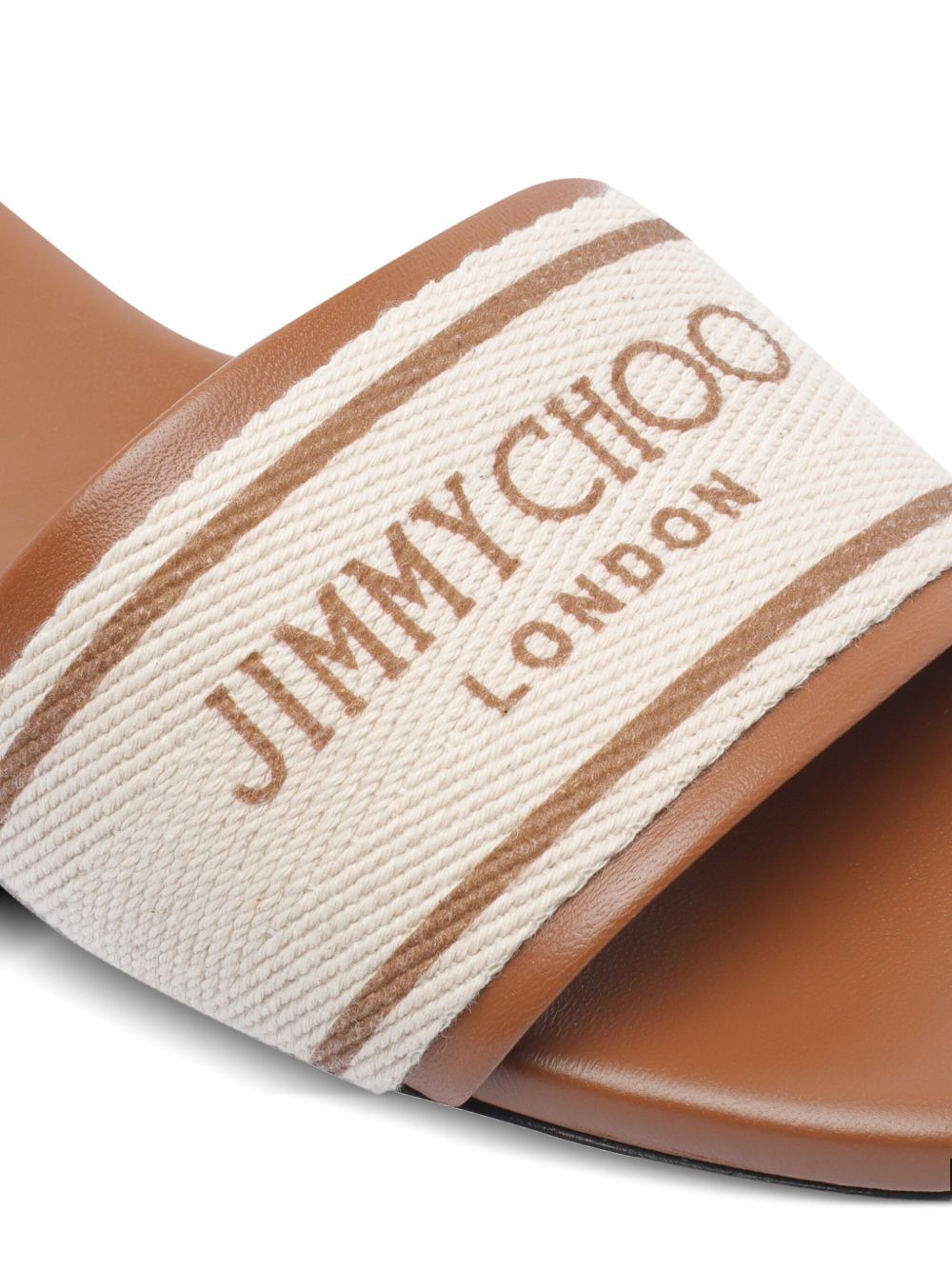 Jimmy Choo Women Joa Flat Canvas Flat Sandals - 4