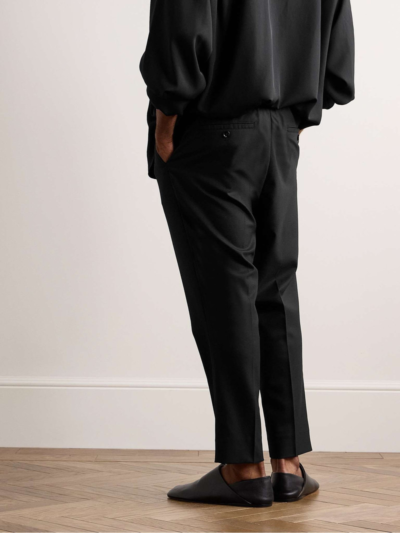 Slim-Fit Cropped Pleated Virgin Wool Trousers 4