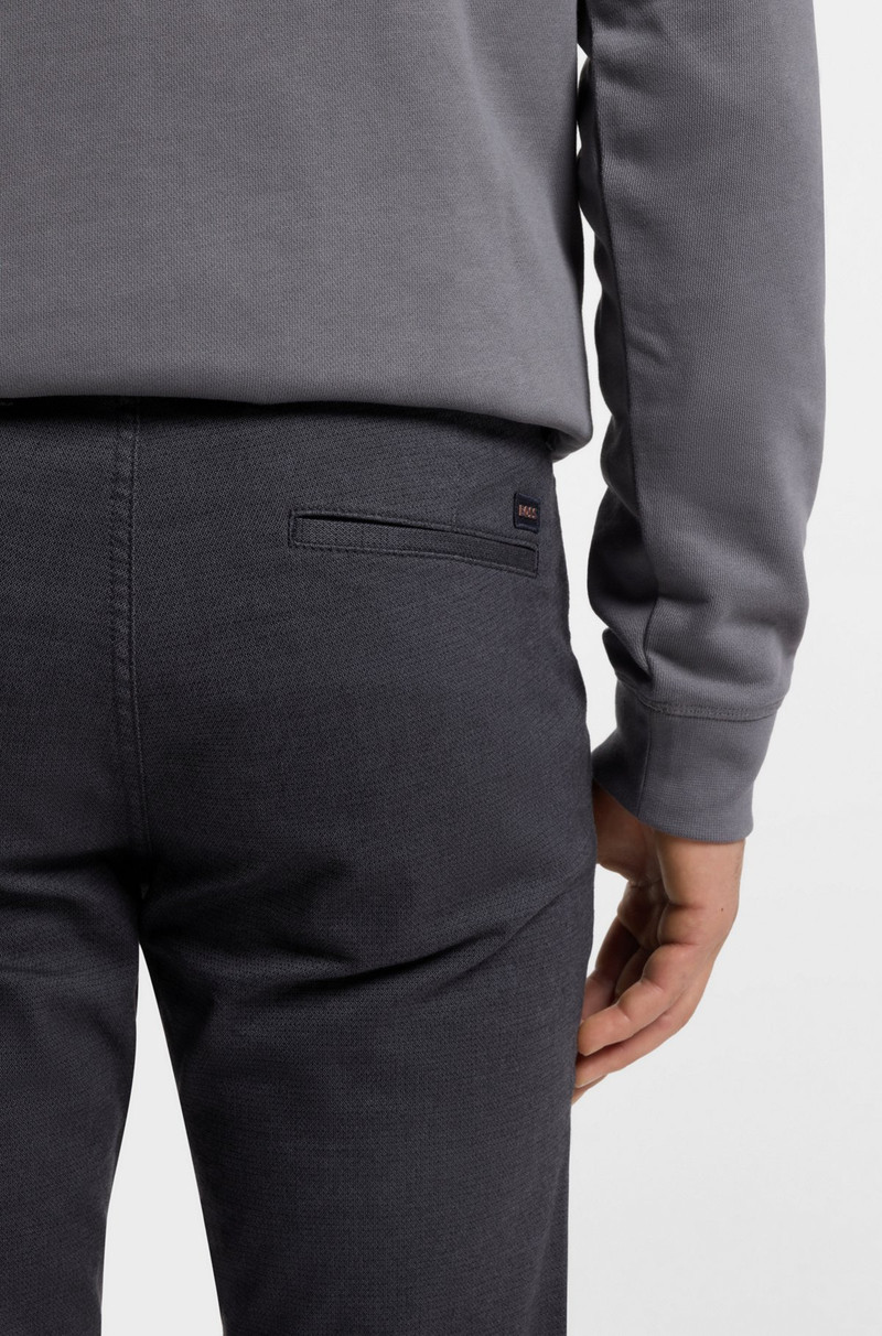 PATTERNED SLIM-FIT TROUSERS IN STRETCH FABRIC 5