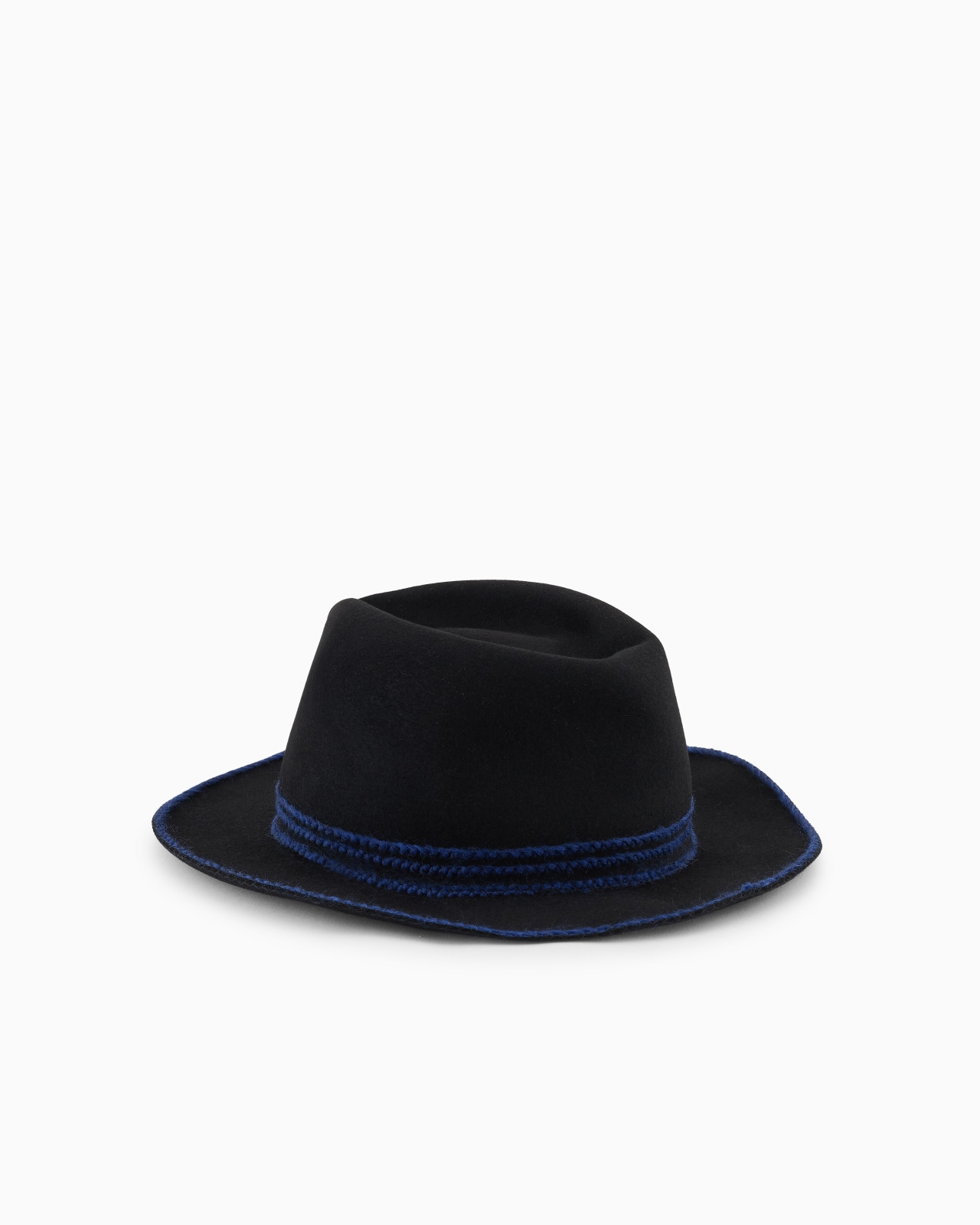 Rabbit-fur hat with contrasting embroidery - 2