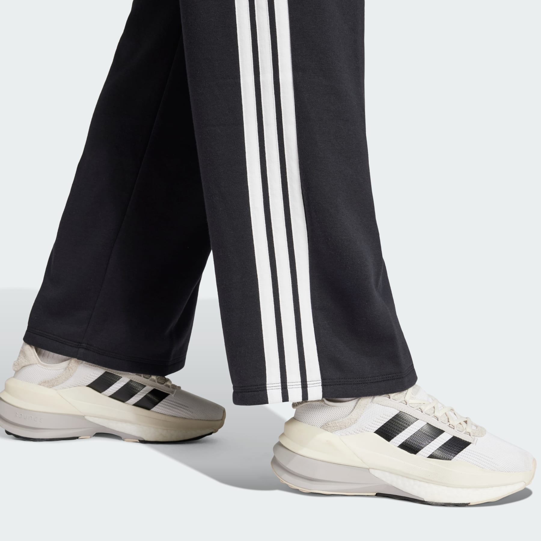 Essentials 3-Stripes Open Hem French Terry Pants - 6