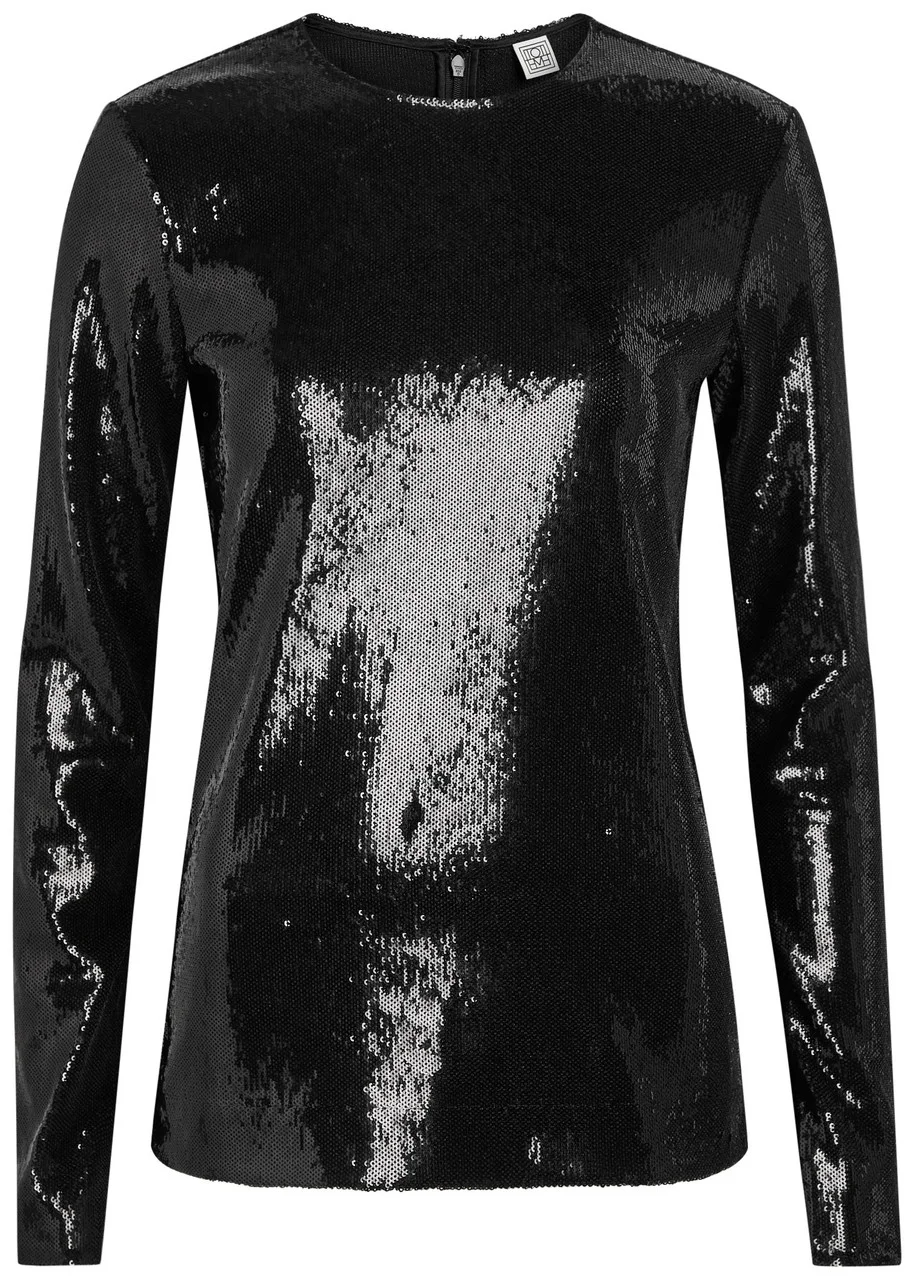 Toteme Round-neck Sequin top - 1