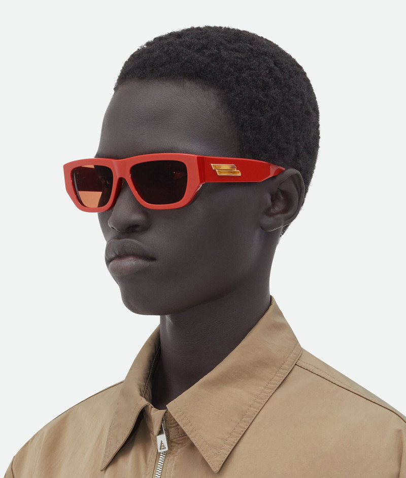 Bottega Veneta Bolt Recycled Acetate Rectangular Sunglasses outlook