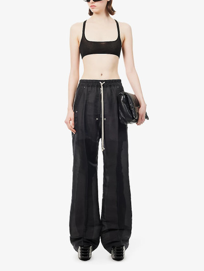 Rick Owens Slim-fit cropped organic-cotton top outlook