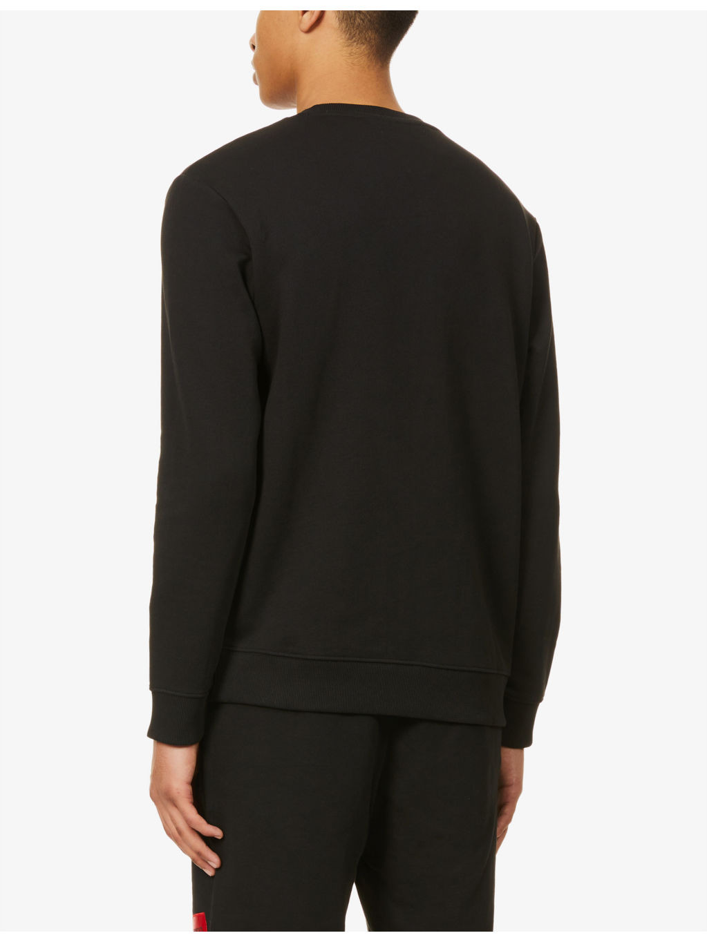 Logo-patch relaxed-fit cotton-jersey sweatshirt - 4
