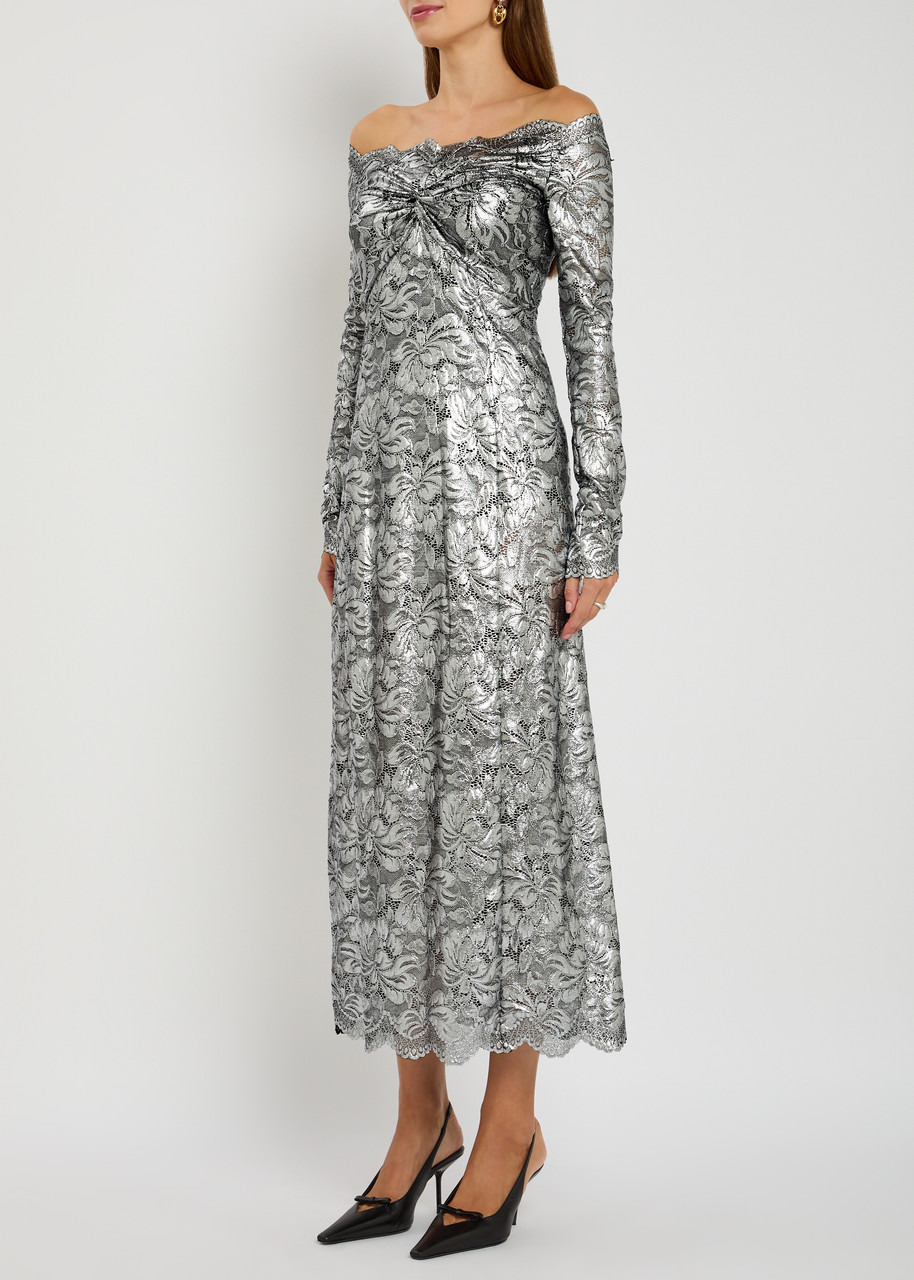 Rabanne Metallic Stretch-guipure Lace Gown - 2