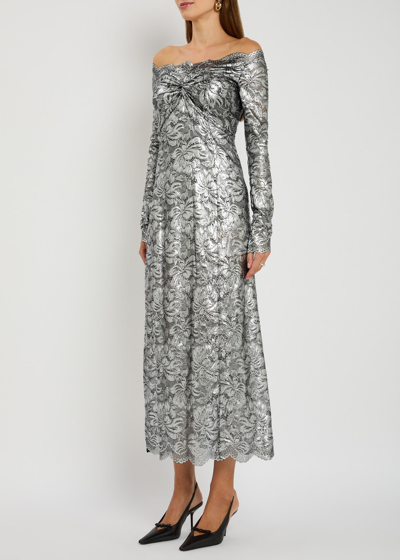 rabanne Rabanne Metallic Stretch-guipure Lace Gown outlook