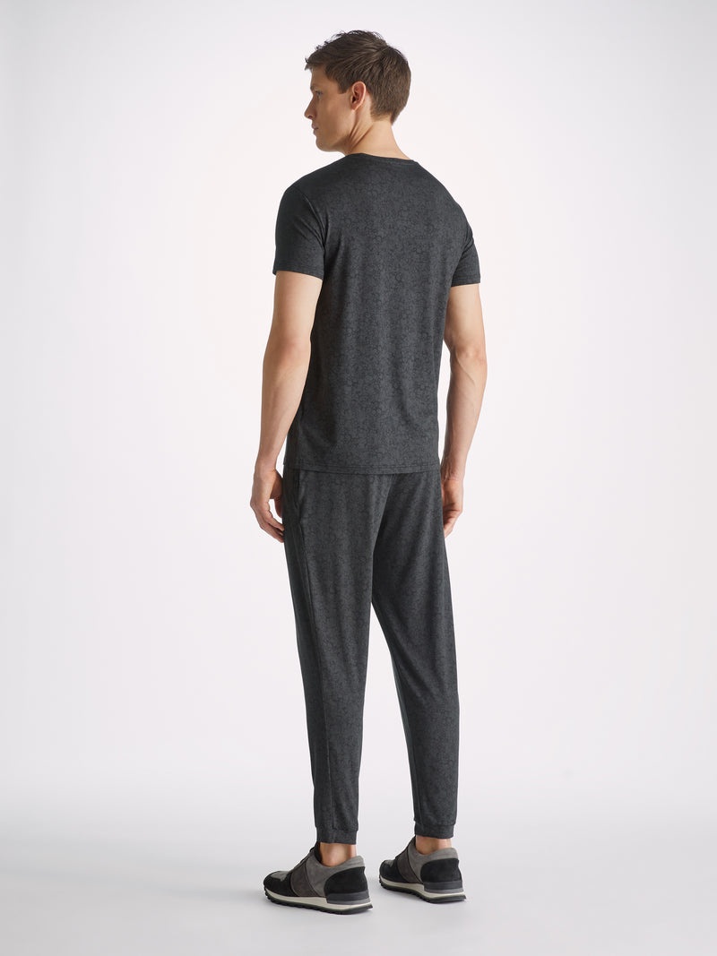 Men's Track Pants London 10 Micro Modal Black - 4