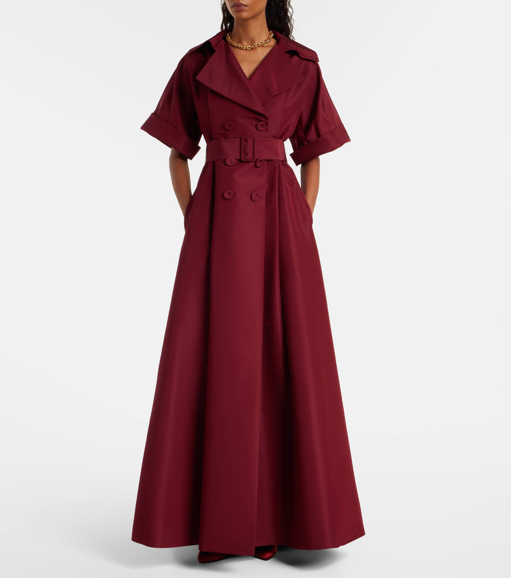Belted silk gown - 2