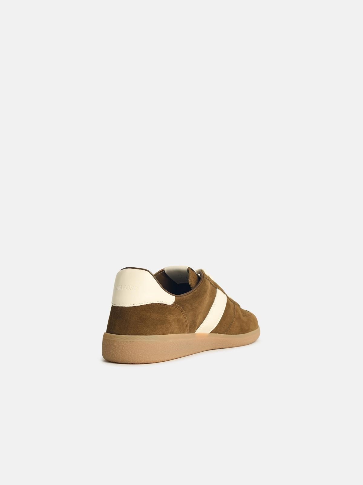 'ARCHER' BROWN SUEDE SNEAKERS - 3