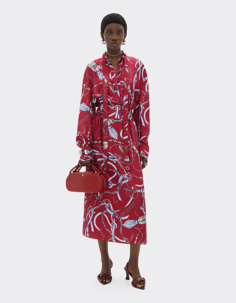 Ferrari Ferrari Closet print silk dress outlook