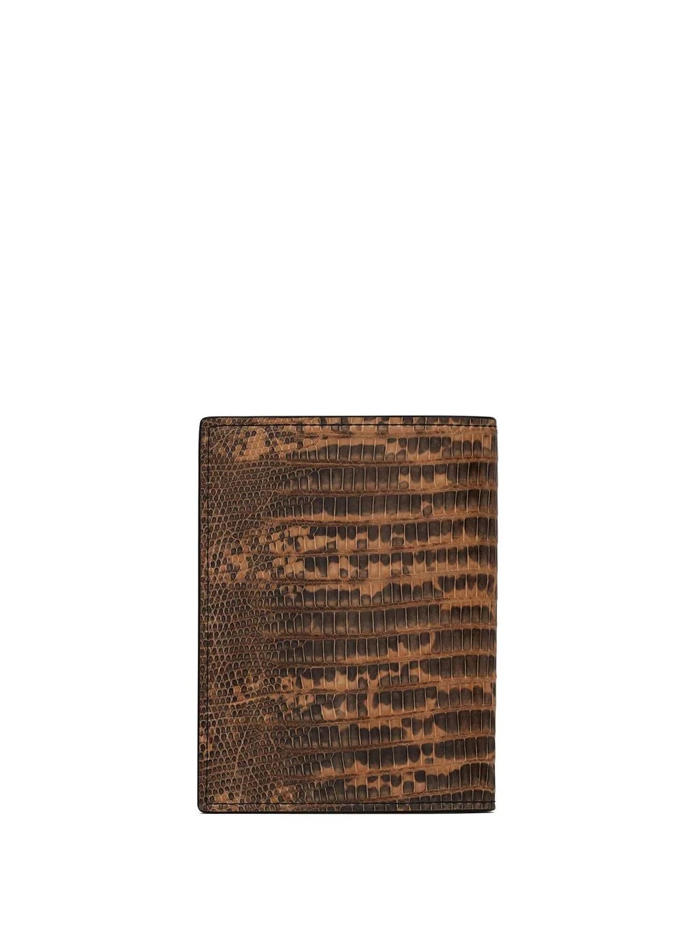 leather croc-embossed wallet - 2