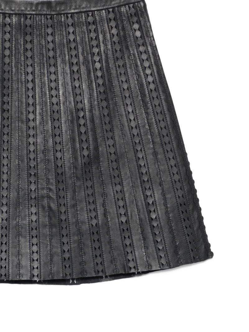 perforated leather midi skirt 3