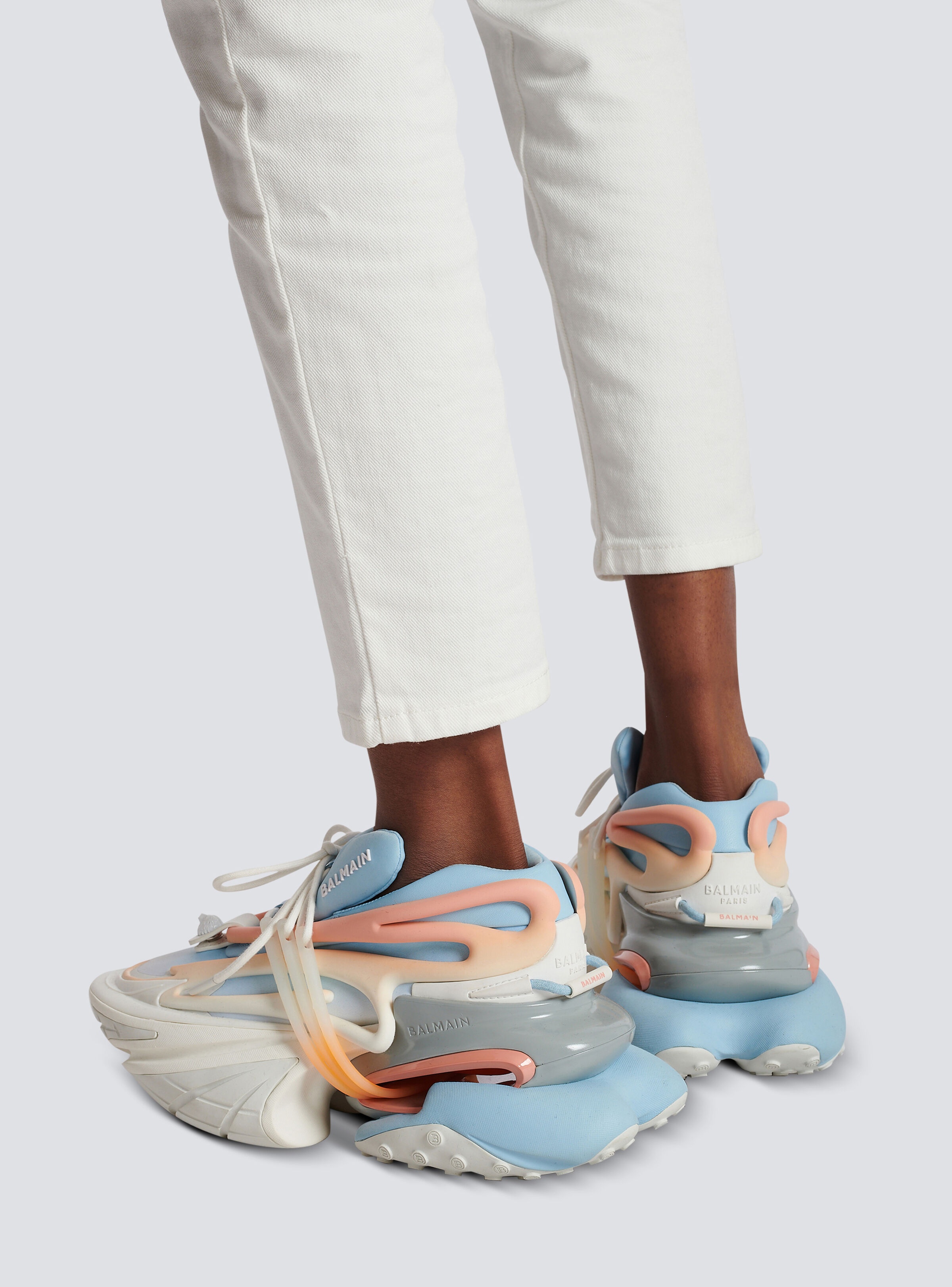 Multicoloured Unicorn trainers in neoprene and leather - 10