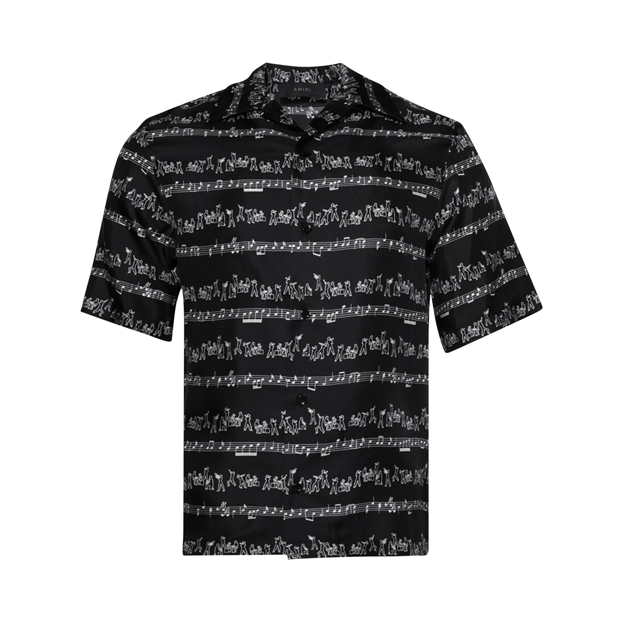 Amiri Jazz Band Bowling Shirt 'Black' - 1