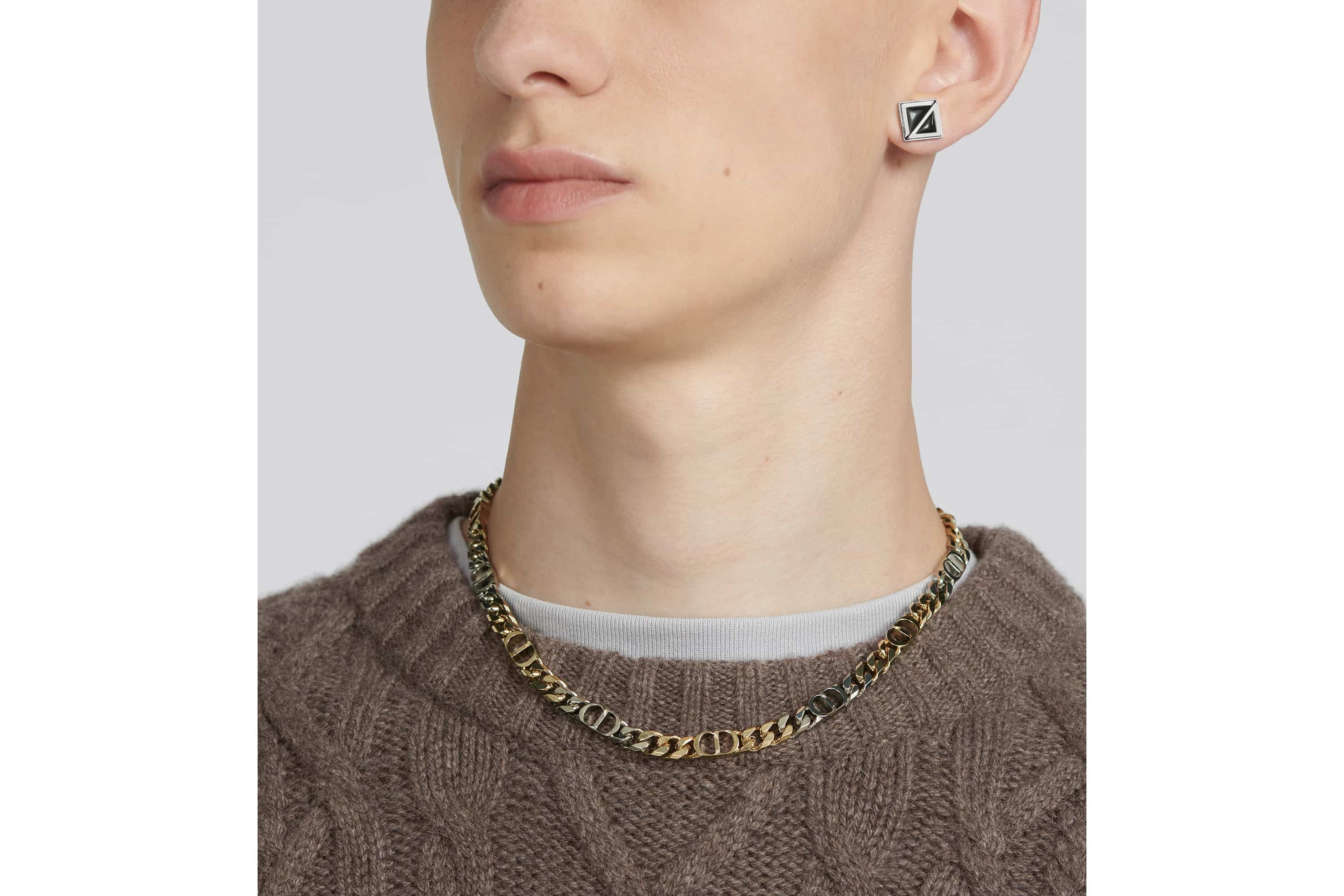 CD Icon Thin Chain Link Necklace - 4