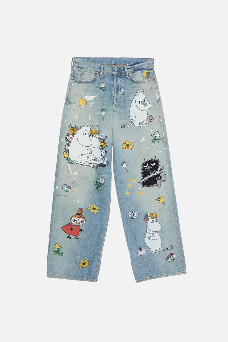 Baggy fit jeans - 1981M Acne Studios x Moomin - Light blue 1