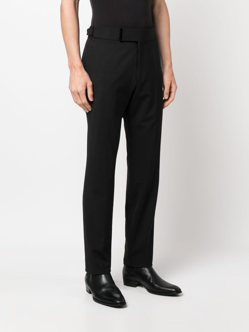 tailored wool-blend trousers - 3
