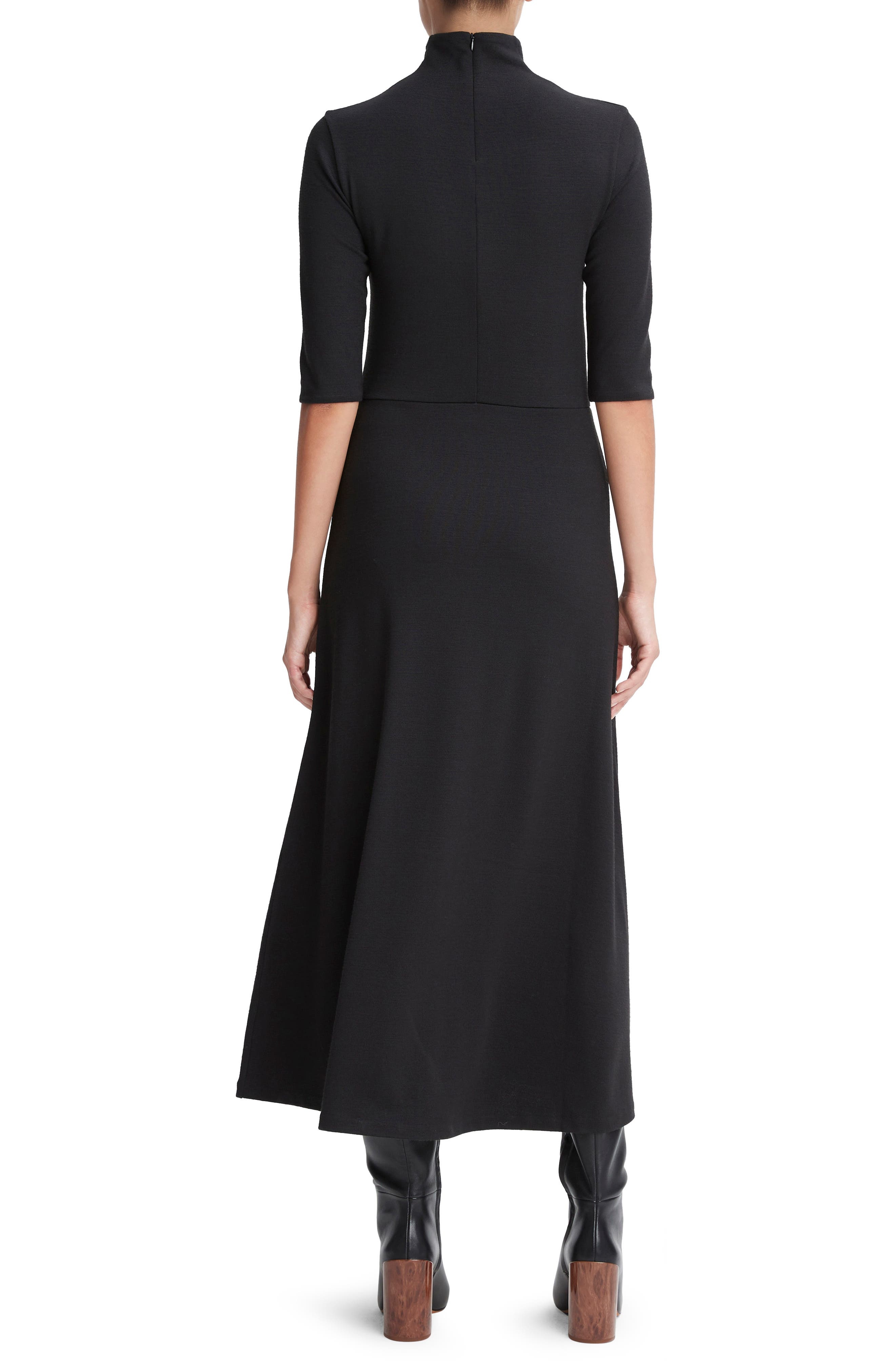 Turtleneck A-Line Maxi Dress - 2