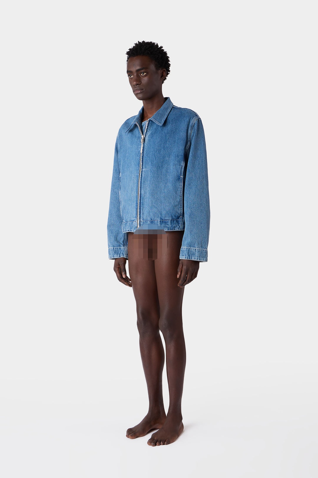 DENIM BOMBER / light washed - 6