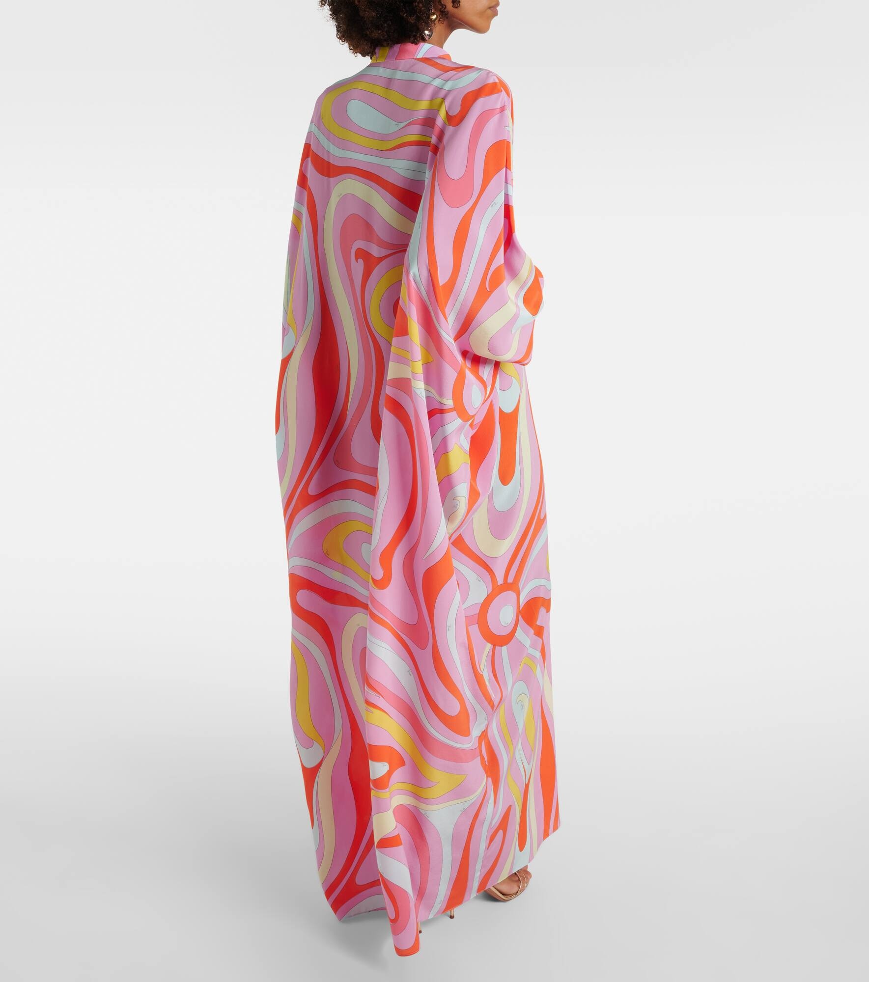 Printed silk kaftan - 3