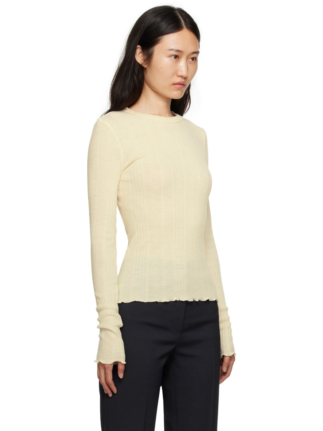 Off-White Wavy Long Sleeve T-Shirt - 2