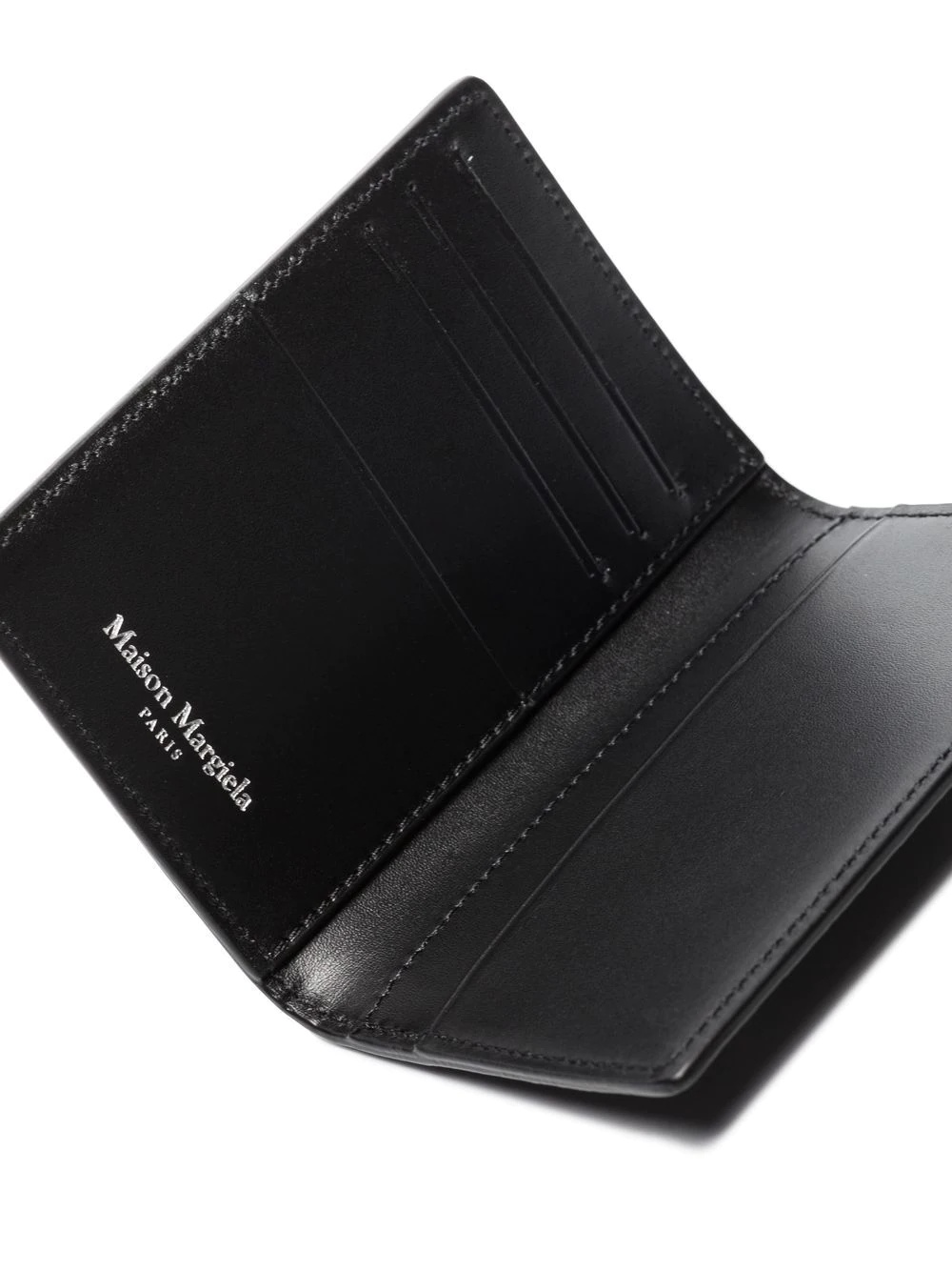 four-stitch logo leather cardholder - 3