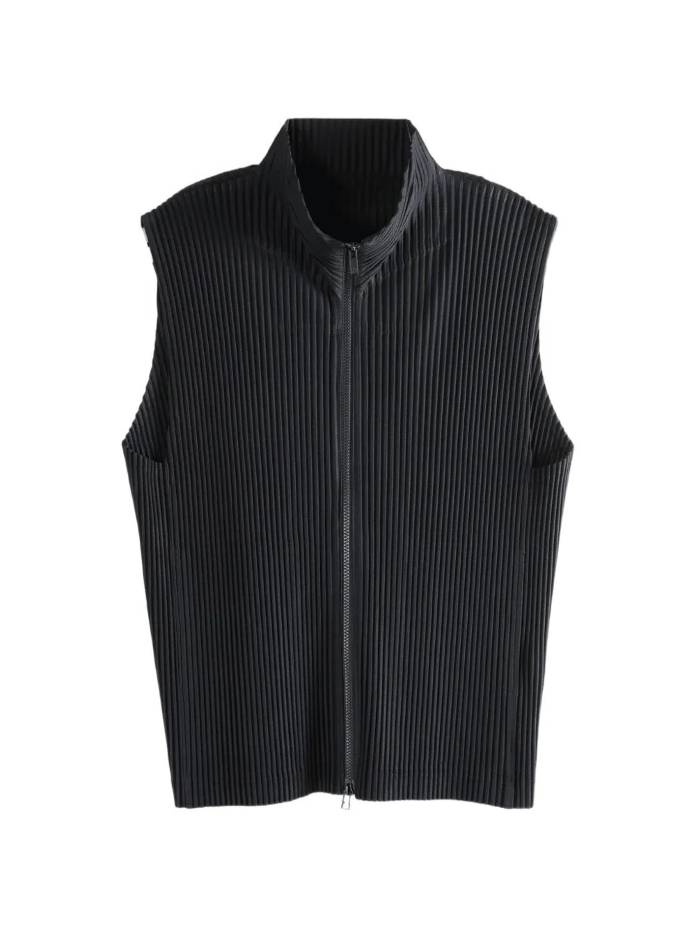 Monthly Colors : April pleated zip-up T-shirt - 1