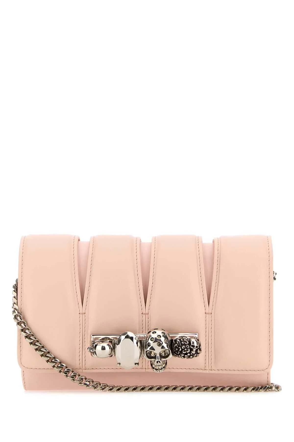 Alexander Mcqueen Women Pink Leather The Slash Clutch - 1