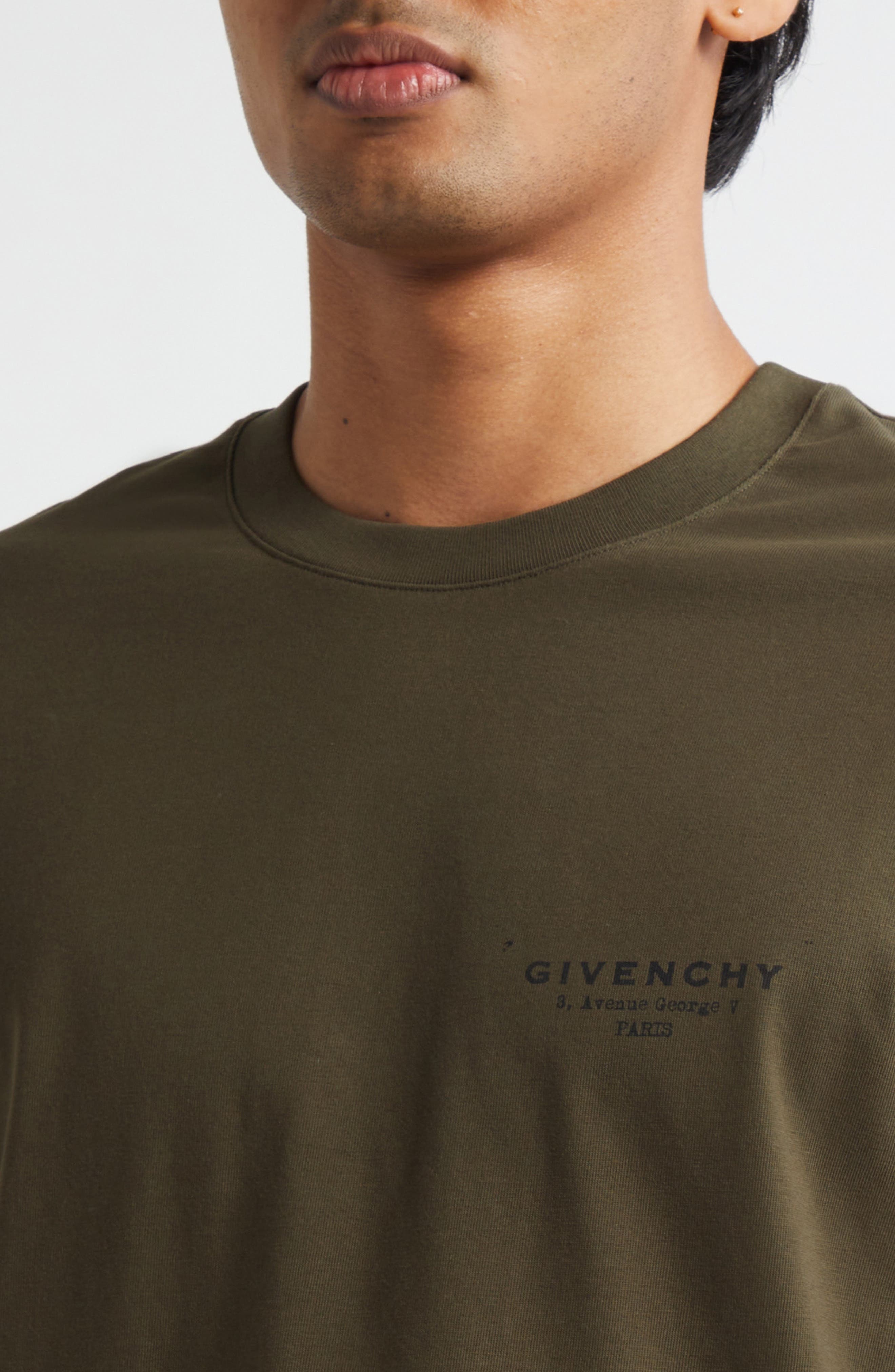 Givenchy Regular Fit Logo T-Shirt in Khaki at Nordstrom - 4