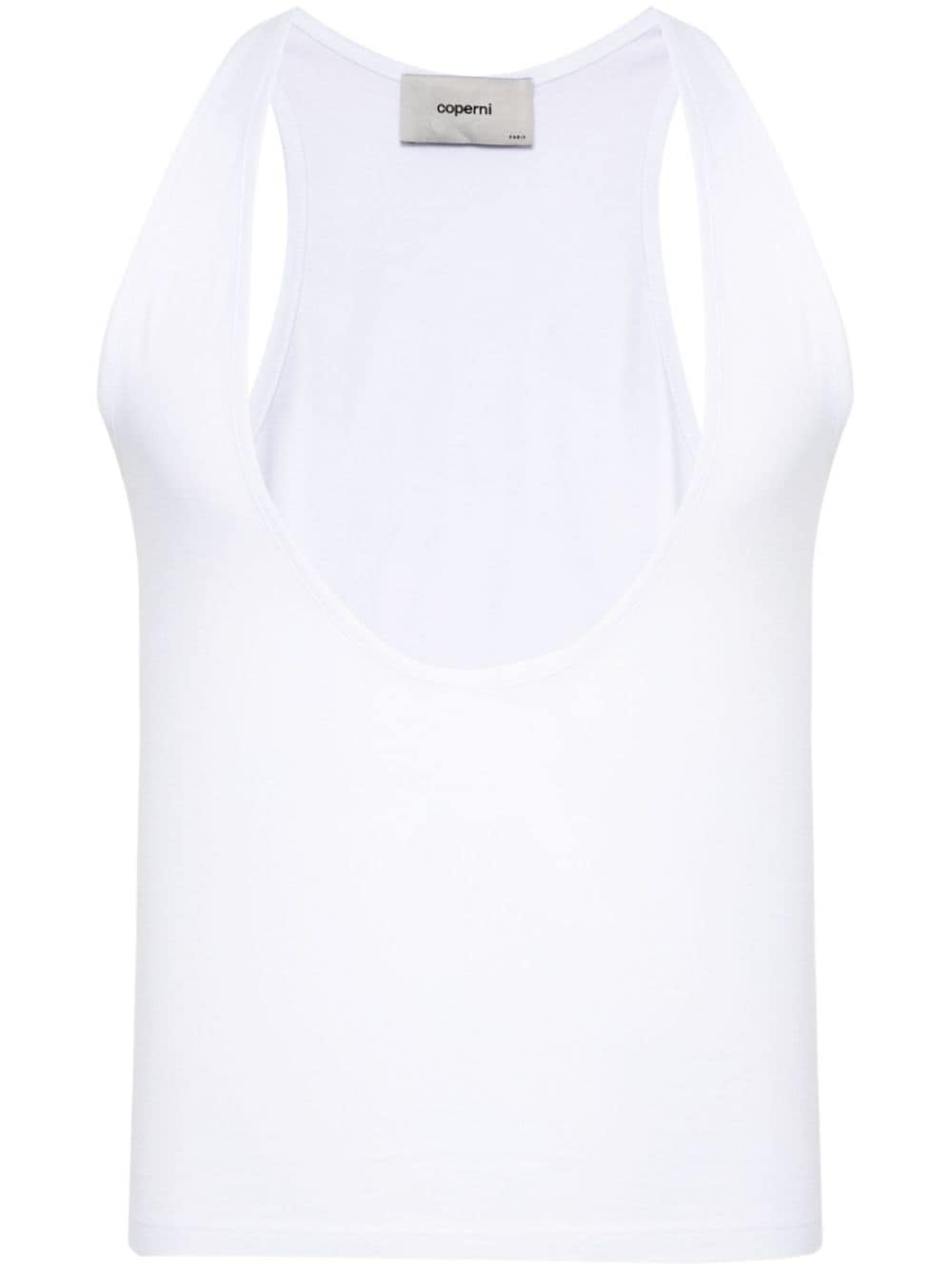 plunging U-neck tank top - 1