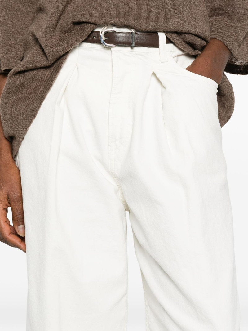 pleated denim trousers 5
