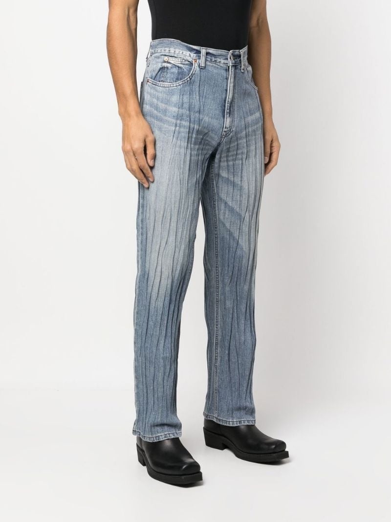 Crinkle straight-leg jeans - 3