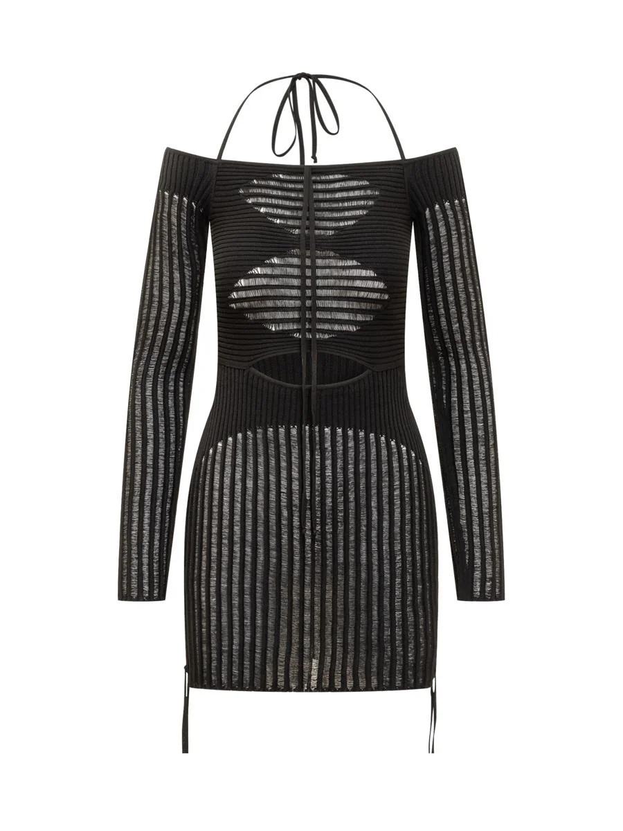 Andreādamo Mini Ribbed Dress - 1