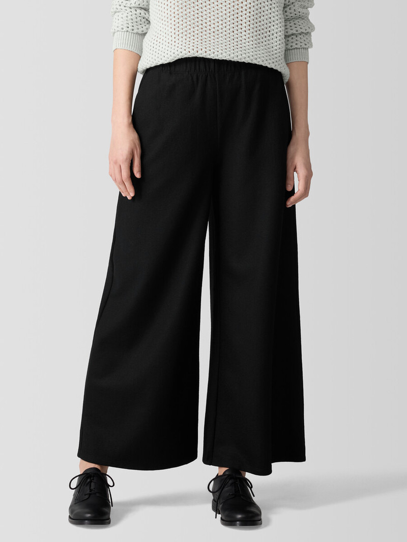 Felted Wool Jersey Wide-Leg Pant 3