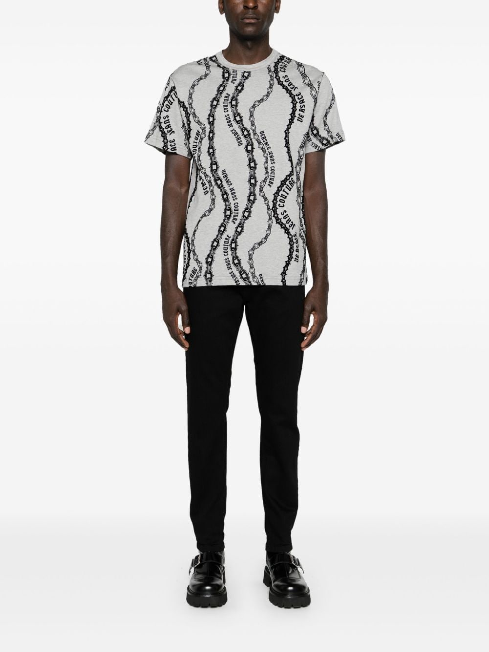 flocked-print cotton T-shirt - 2