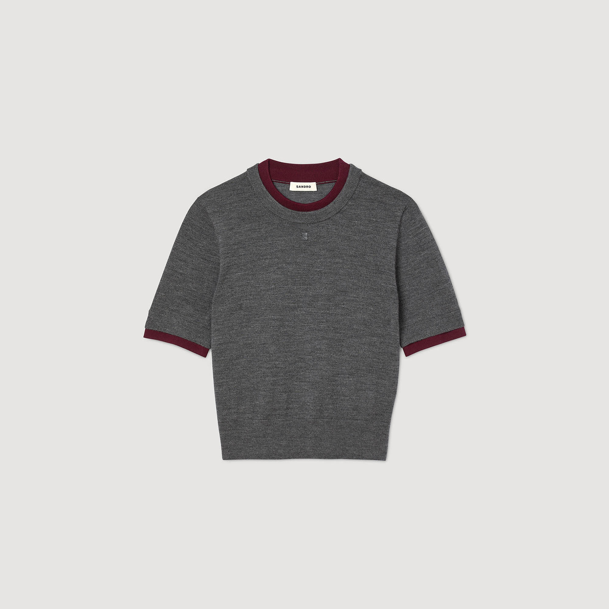 TWO-TONE CROPPED SWEATER - 6