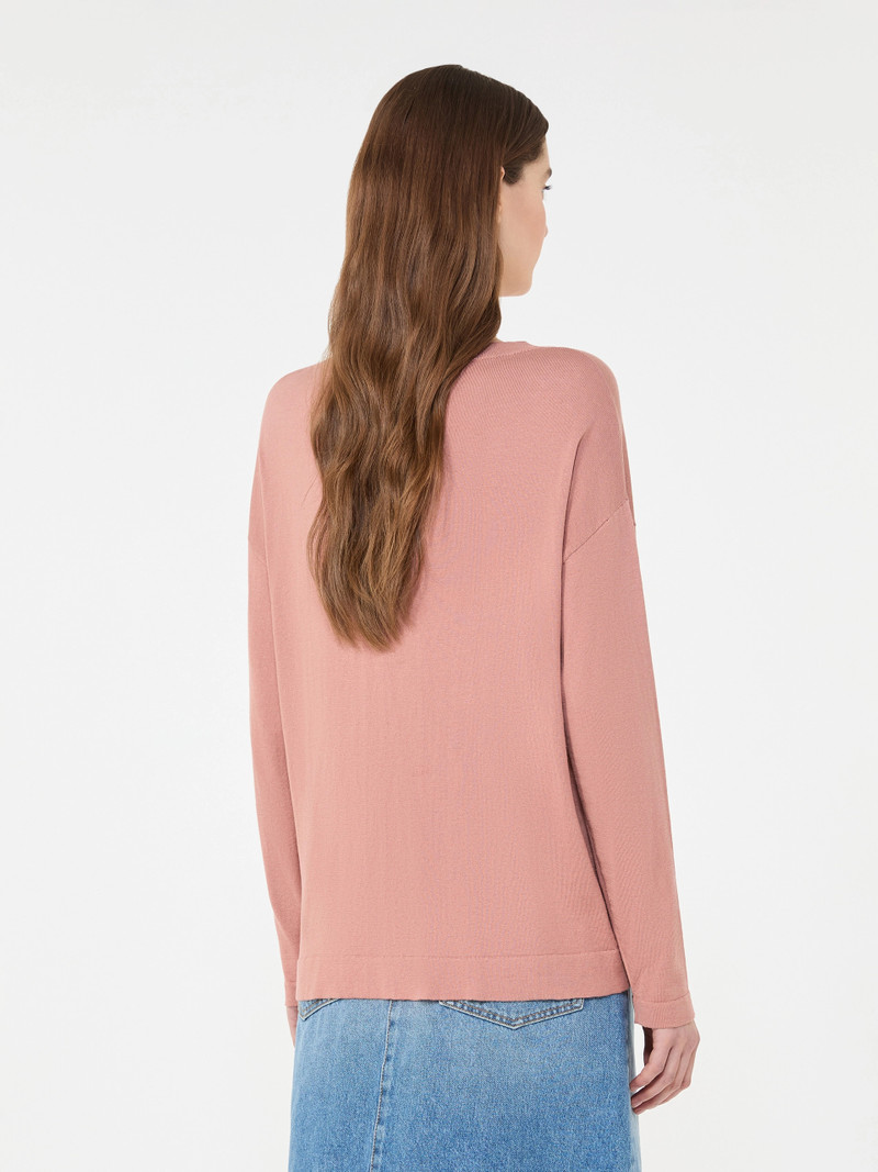 LEPRE Silk and cotton yarn sweater - PINK 4