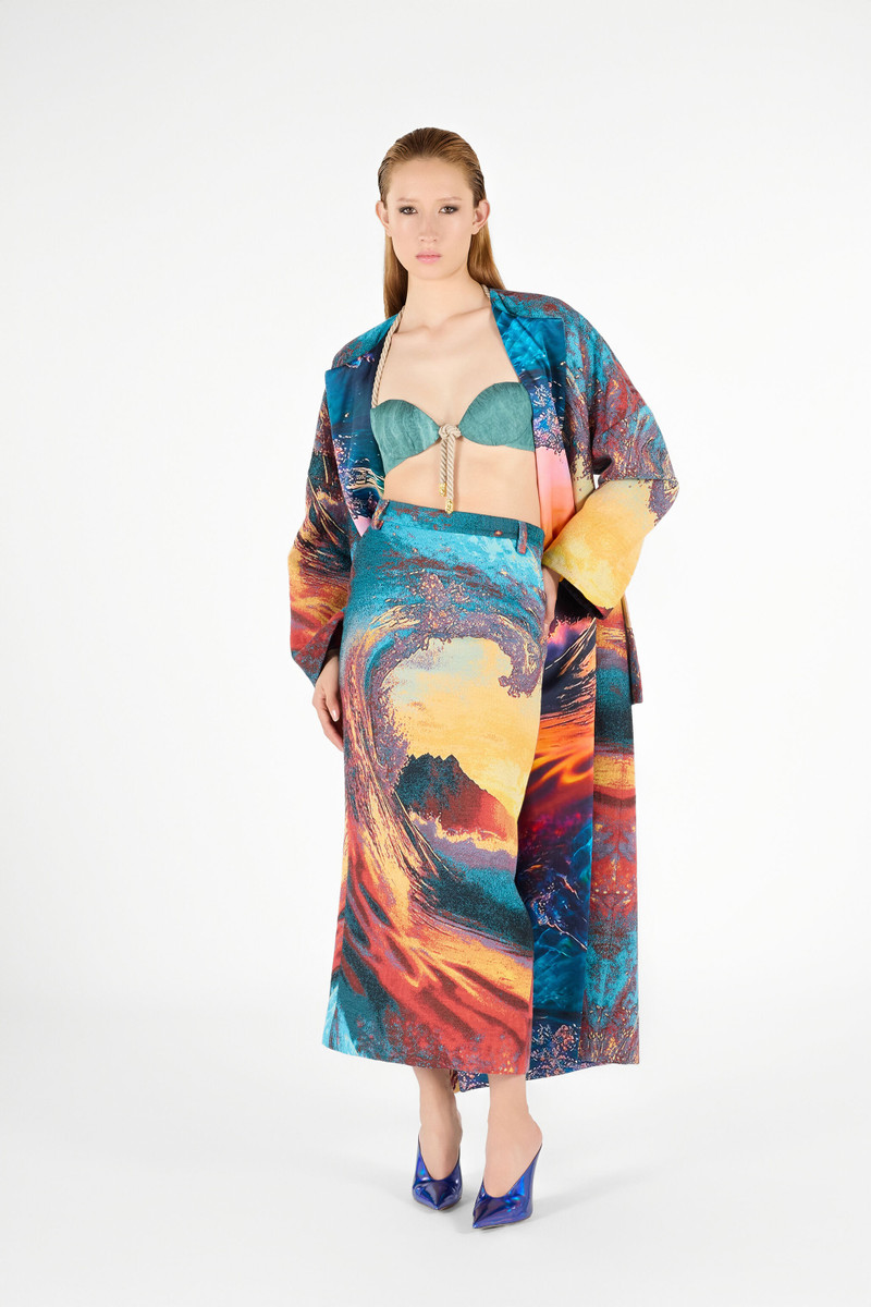 Roberto Cavalli Itaca Print Skirt outlook