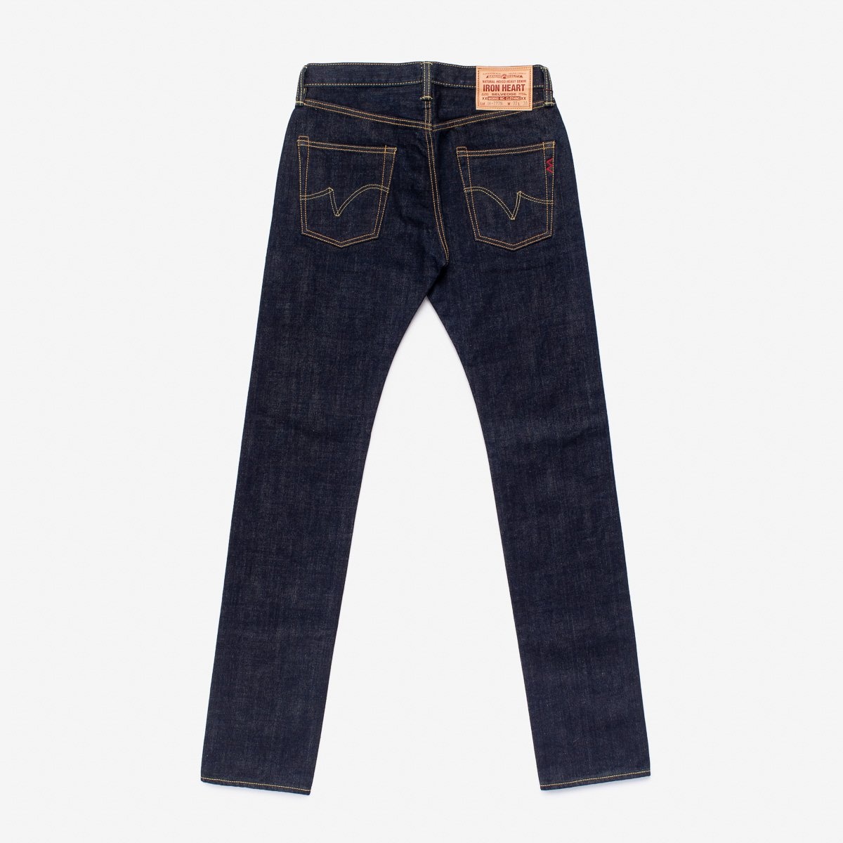 IH-777N 17oz Selvedge Denim Slim Tapered Cut Jeans - Natural Indigo - 5