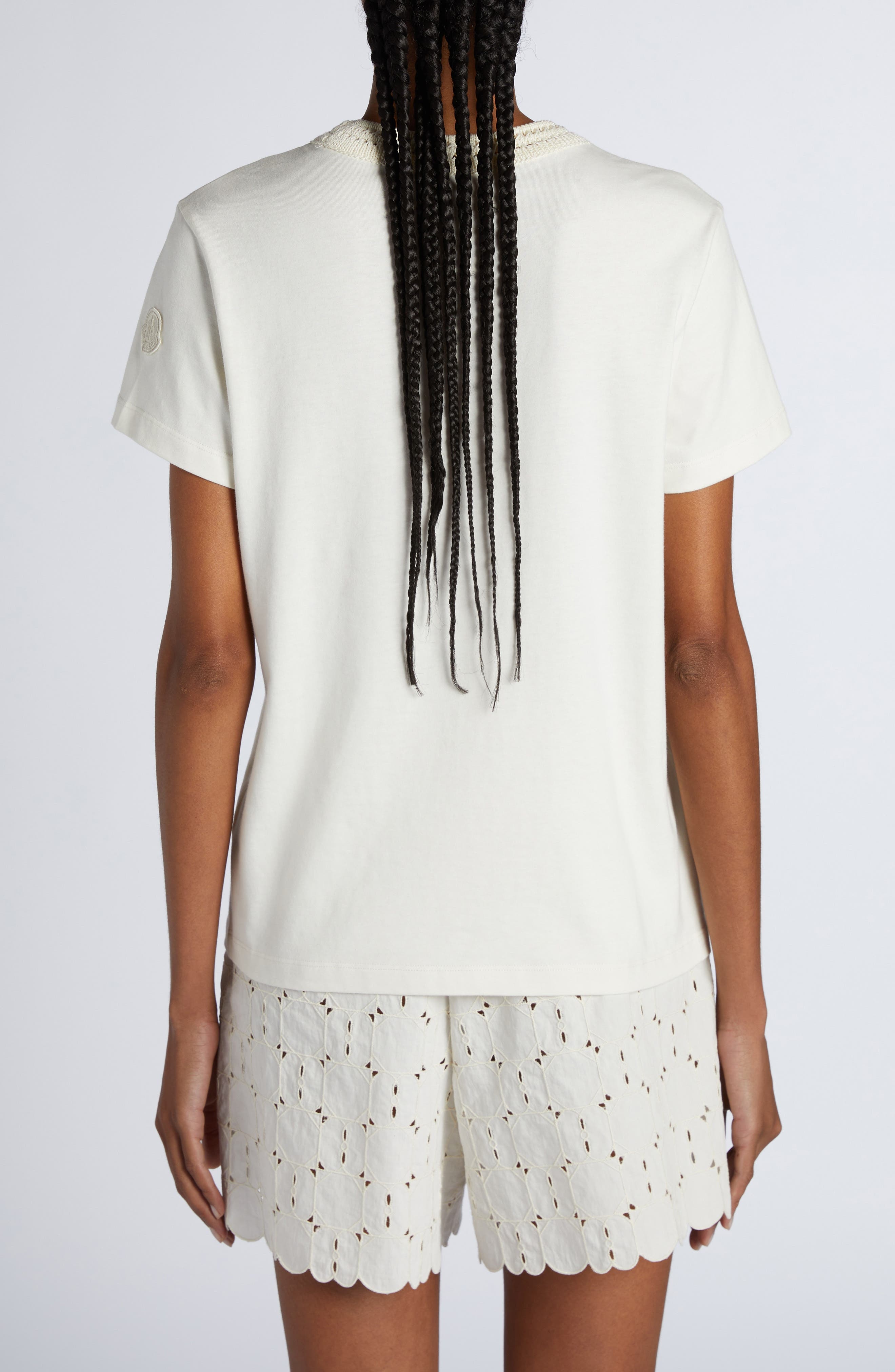 Moncler Crewneck T-Shirt in White at Nordstrom - 2