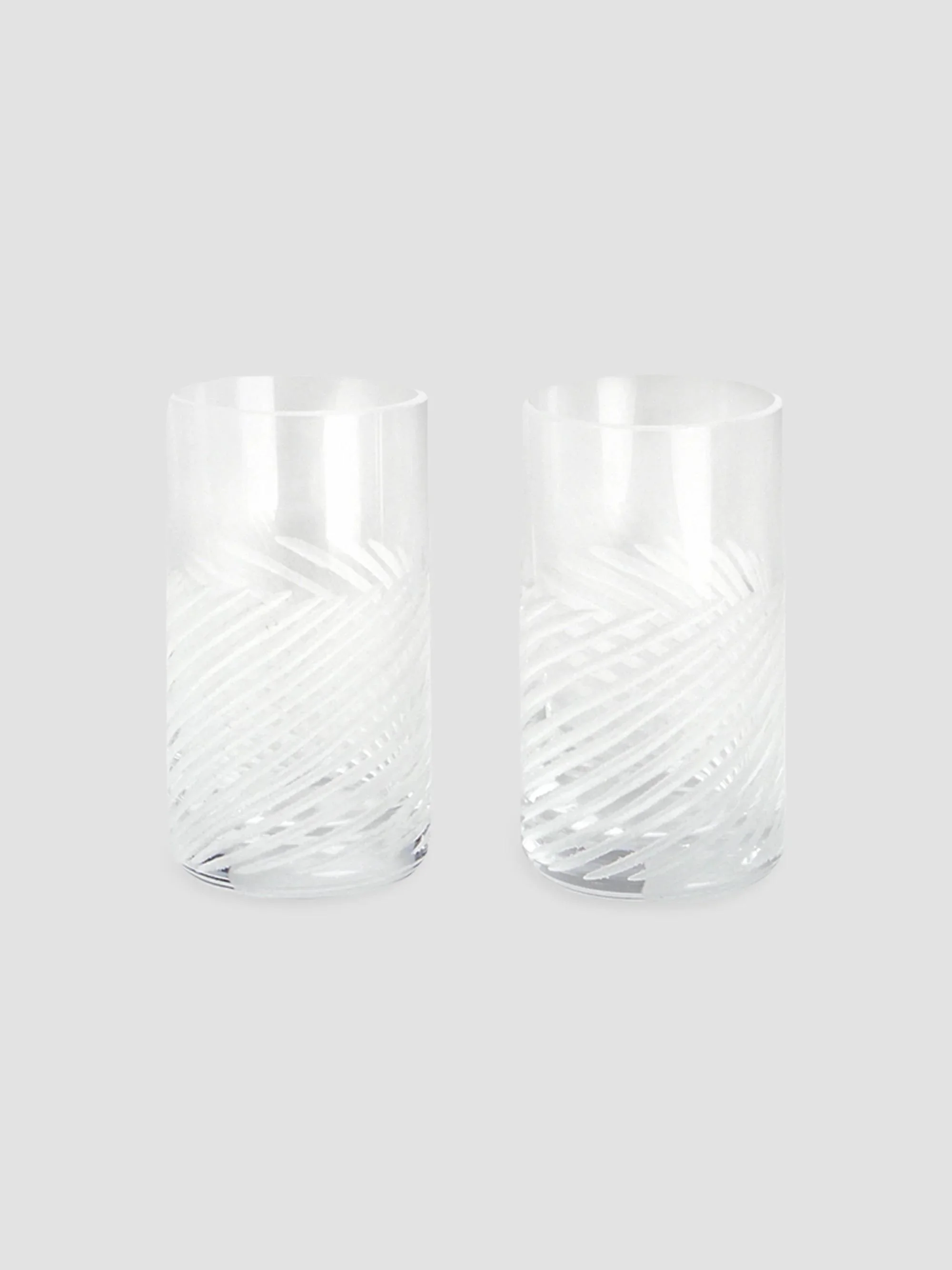 Set of Two Whisky Glasses in Murano Glass - Transparent - 1