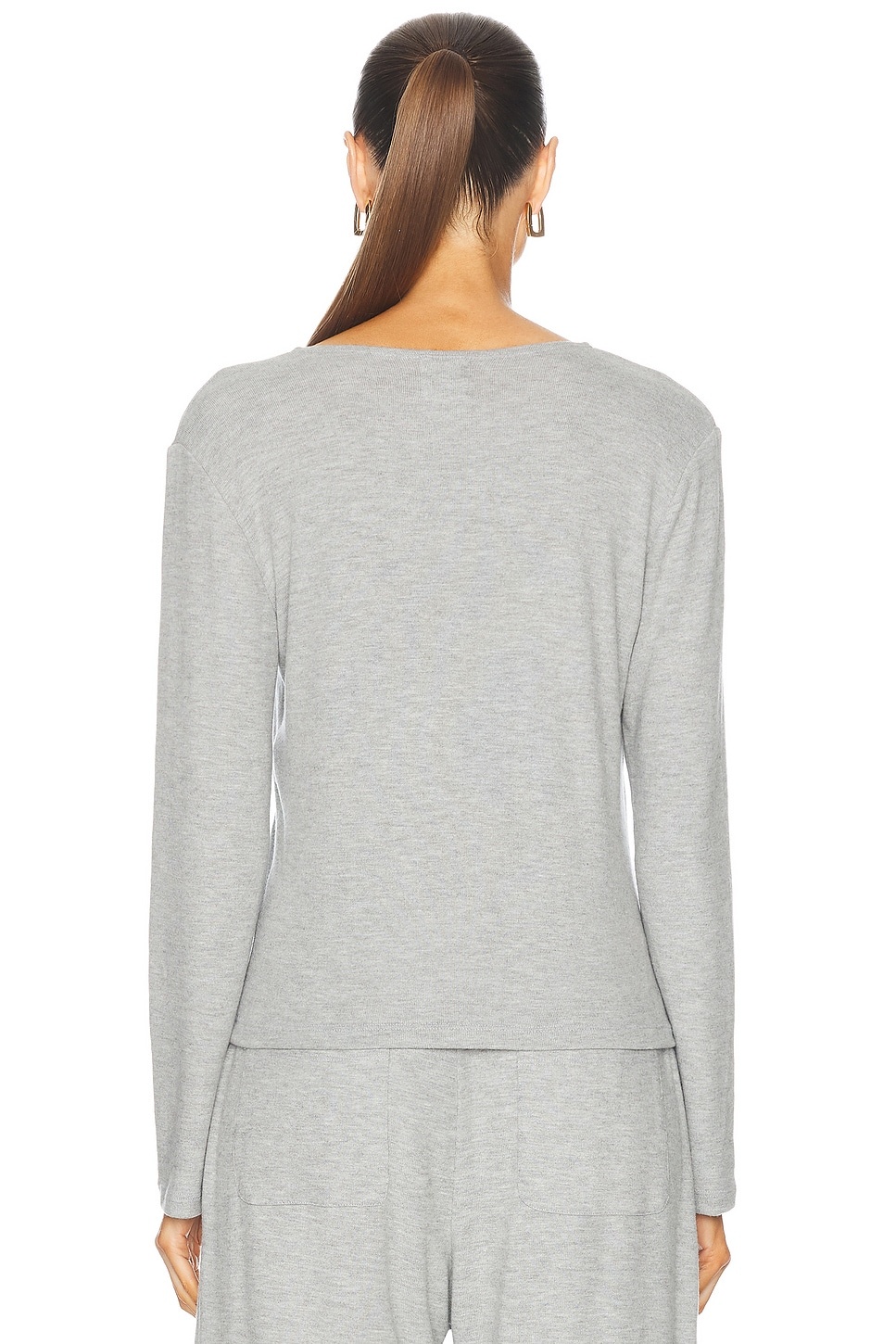 Lauren V Neck Henley Top - 3