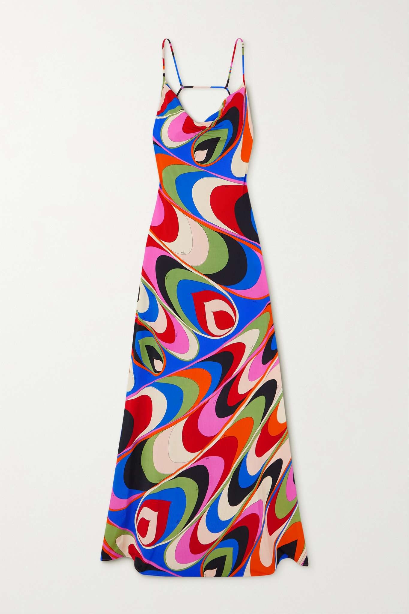 Printed stretch-jersey maxi dress - 1