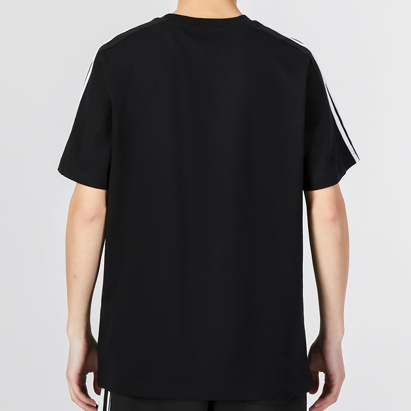 adidas Essentials Single Jersey 3-Stripes T-shirt 'Black' IC9334 - 4