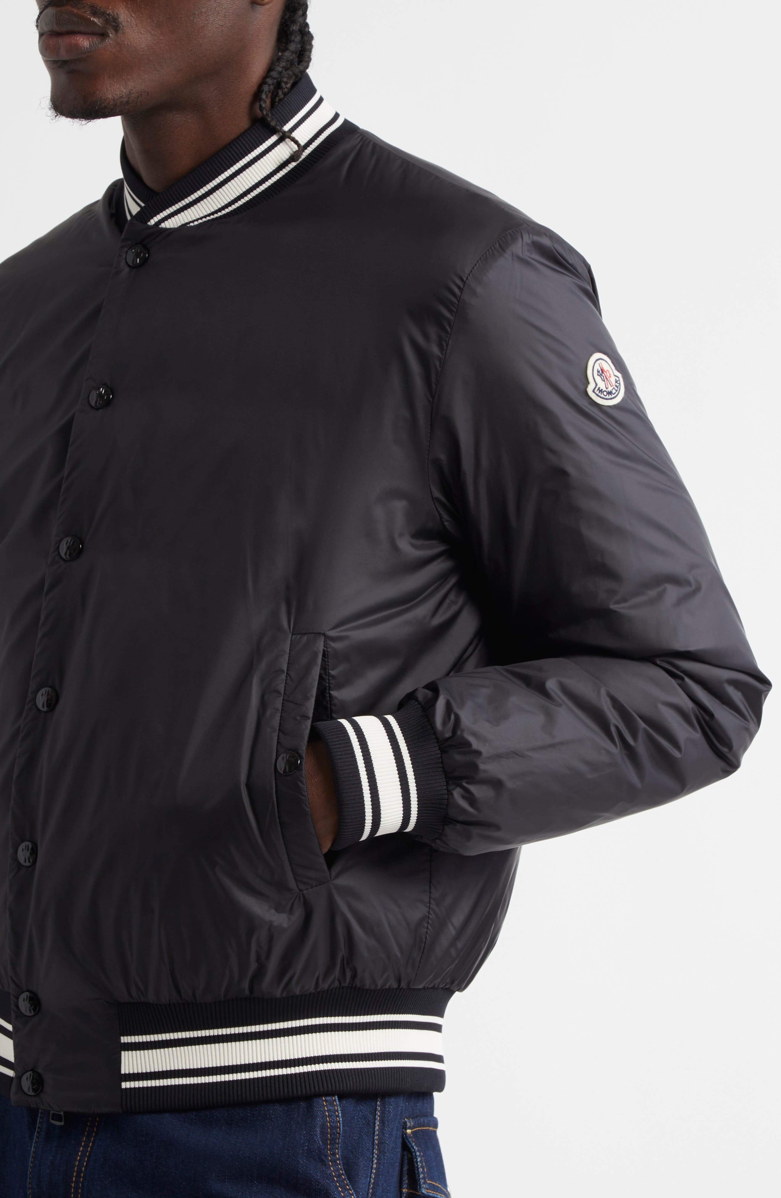 Moncler Bouchet Down Baseball Jacket in Black at Nordstrom - 5