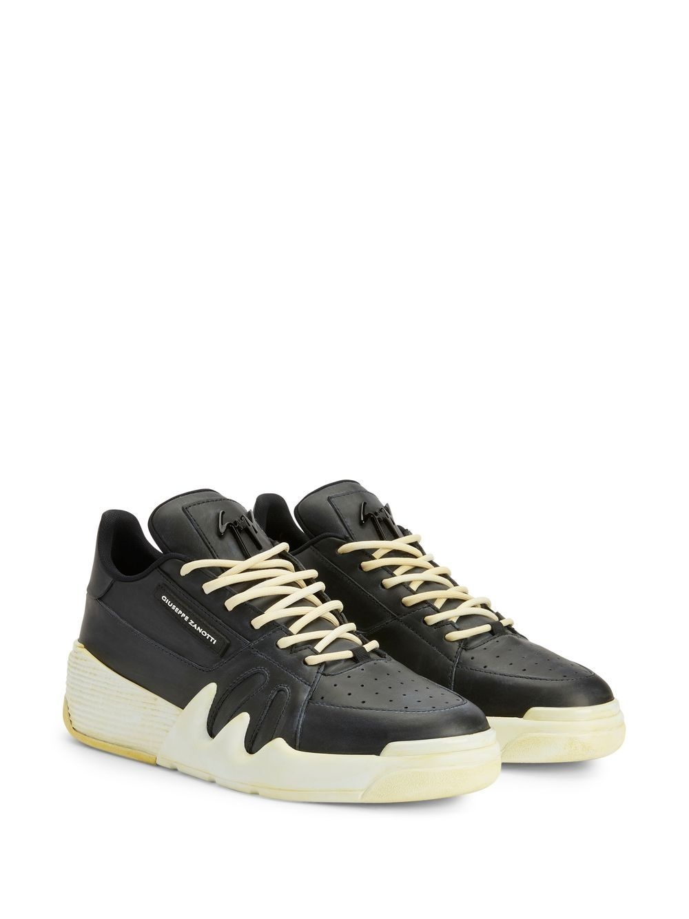 zip-details low-top sneakers - 2