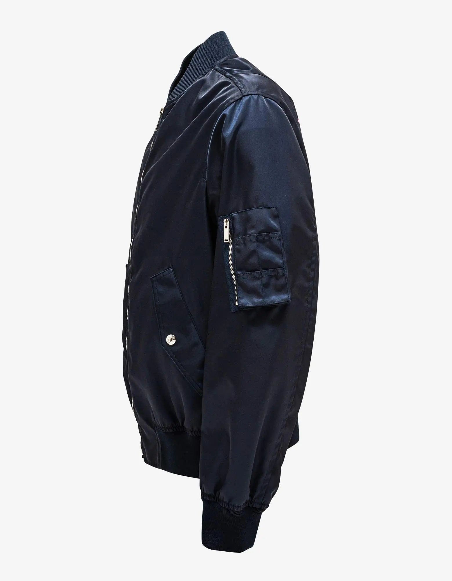Valentino Navy Blue Neon Universe Logo Bomber Jacket - 3